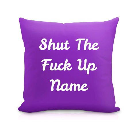 (40cm) "Shut the Fuck Up" Purple Soft Velvet Polyester Fabric (Optional Personalised Gift Text)