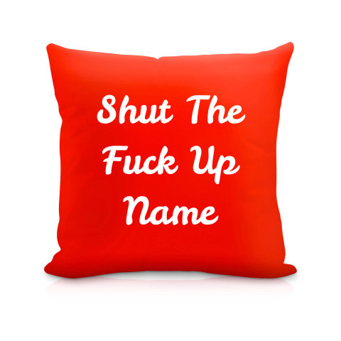 (40cm) "Shut the Fuck Up" Red Soft Velvet Polyester Fabric (Optional Personalised Gift Text)