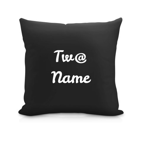 (40cm) "Tw@" Black Soft Velvet Polyester Fabric (Optional Personalised Gift Text)