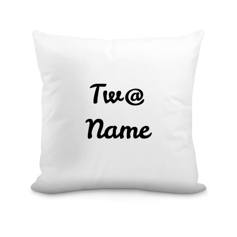 (40cm) "Tw@" White Soft Velvet Polyester Fabric (Optional Personalised Gift Text)