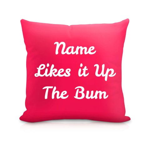 (40cm) "Likes it up the Bum" Fuchsia Pink Soft Velvet Polyester Fabric (Optional Personalised Gift Text)