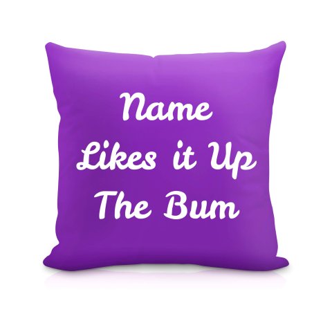 (40cm) "Likes it up the Bum" Purple Soft Velvet Polyester Fabric (Optional Personalised Gift Text)