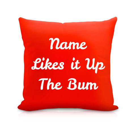 (40cm) "Likes it up the Bum" Red Soft Velvet Polyester Fabric (Optional Personalised Gift Text)