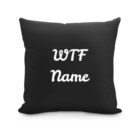 (40cm) "WTF" Black Soft Velvet Polyester Fabric (Optional Personalised Gift Text)