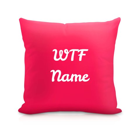 (40cm) "WTF" Fuchsia Pink Soft Velvet Polyester Fabric (Optional Personalised Gift Text)