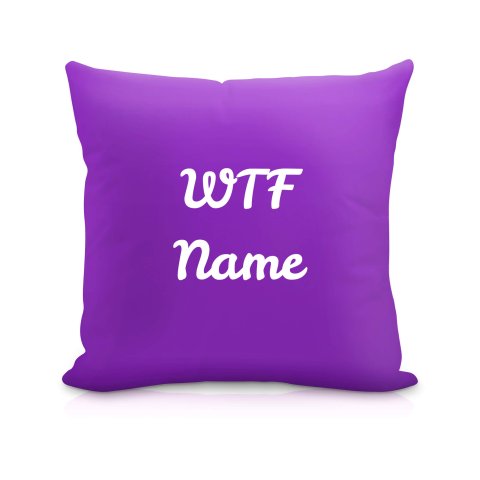 (40cm) "WTF" Purple Soft Velvet Polyester Fabric (Optional Personalised Gift Text)