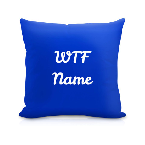 (40cm) "WTF" Royal Blue Soft Velvet Polyester Fabric (Optional Personalised Gift Text)