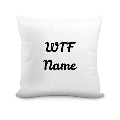 (40cm) "WTF" White Soft Velvet Polyester Fabric (Optional Personalised Gift Text)