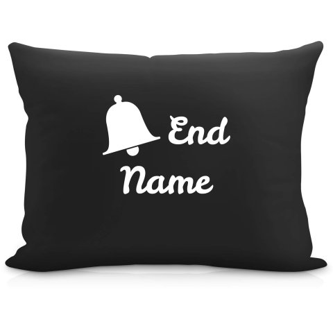 (57cm) "Bell End" Black Soft Velvet Polyester Fabric (Optional Personalised Gift Text)