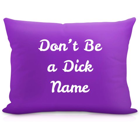 (57cm) "Don't Be A Dick" Purple Soft Velvet Polyester Fabric (Optional Personalised Gift Text)