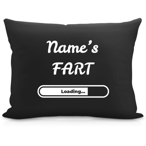 (57cm) "Fart" Black Soft Velvet Polyester Fabric (Optional Personalised Gift Text)