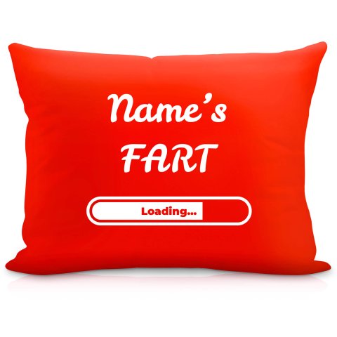 (57cm) "Fart" Red Soft Velvet Polyester Fabric (Optional Personalised Gift Text)