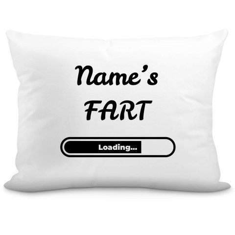 (57cm) "Fart" White Soft Velvet Polyester Fabric (Optional Personalised Gift Text)