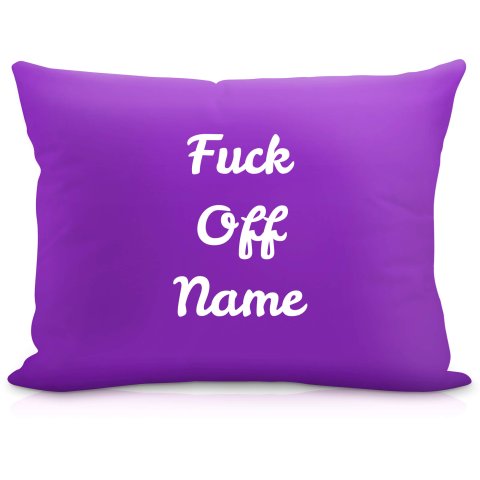 (57cm) "Fuck Off" Purple Soft Velvet Polyester Fabric (Optional Personalised Gift Text)