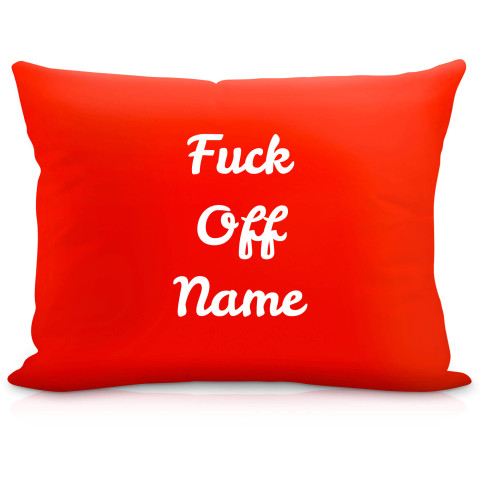 (57cm) "Fuck Off" Red Soft Velvet Polyester Fabric (Optional Personalised Gift Text)