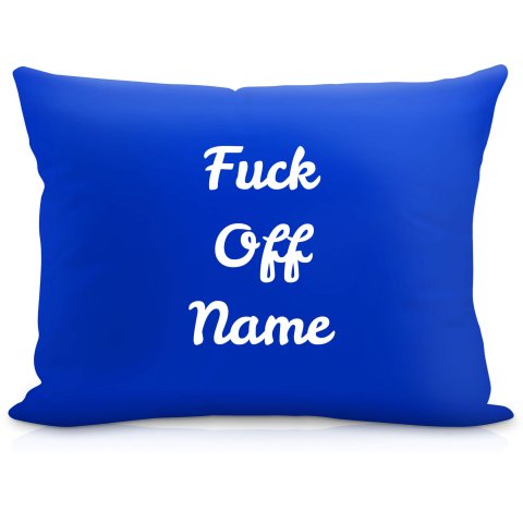 (57cm) "Fuck Off" Royal Blue Soft Velvet Polyester Fabric (Optional Personalised Gift Text)