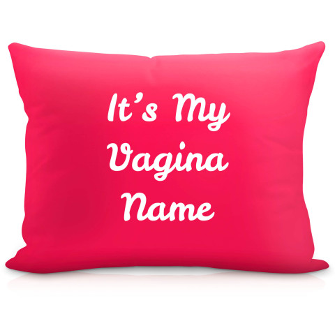 (57cm) "it's My Vagina" Fuchsia Pink Soft Velvet Polyester Fabric (Optional Personalised Gift Text)