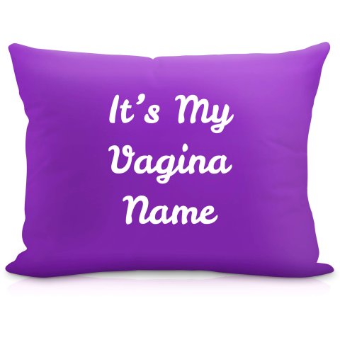 (57cm) "it's My Vagina" Purple Soft Velvet Polyester Fabric (Optional Personalised Gift Text)