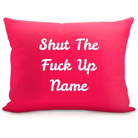 (57cm) "Shut the Fuck Up" Fuchsia Pink Soft Velvet Polyester Fabric (Optional Personalised Gift Text)