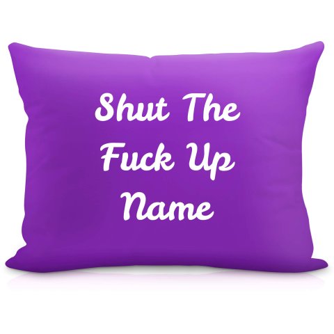 (57cm) "Shut the Fuck Up" Purple Soft Velvet Polyester Fabric (Optional Personalised Gift Text)