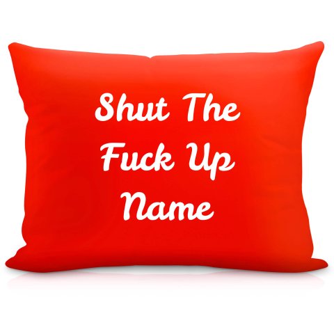 (57cm) "Shut the Fuck Up" Red Soft Velvet Polyester Fabric (Optional Personalised Gift Text)