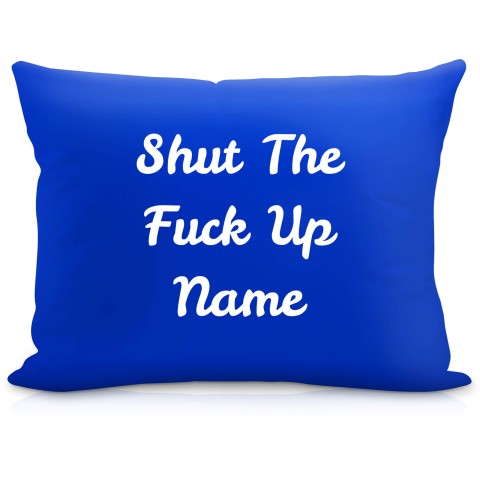 (57cm) "Shut the Fuck Up" Royal Blue Soft Velvet Polyester Fabric (Optional Personalised Gift Text)