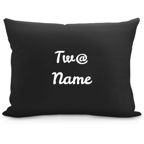 (57cm) "Tw@" Black Soft Velvet Polyester Fabric (Optional Personalised Gift Text)