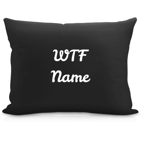(57cm) "WTF" Black Soft Velvet Polyester Fabric (Optional Personalised Gift Text)