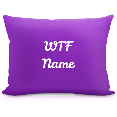 (57cm) "WTF" Purple Soft Velvet Polyester Fabric (Optional Personalised Gift Text)