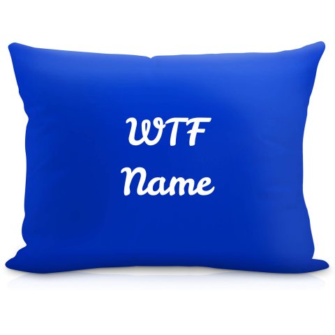 (57cm) "WTF" Royal Blue Soft Velvet Polyester Fabric (Optional Personalised Gift Text)