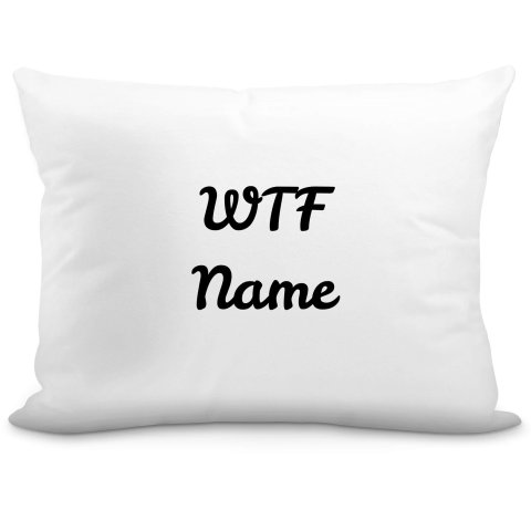 (57cm) "WTF" White Soft Velvet Polyester Fabric (Optional Personalised Gift Text)