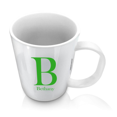 (11oz White) Bright Green (Optional Personalised Gift Text)