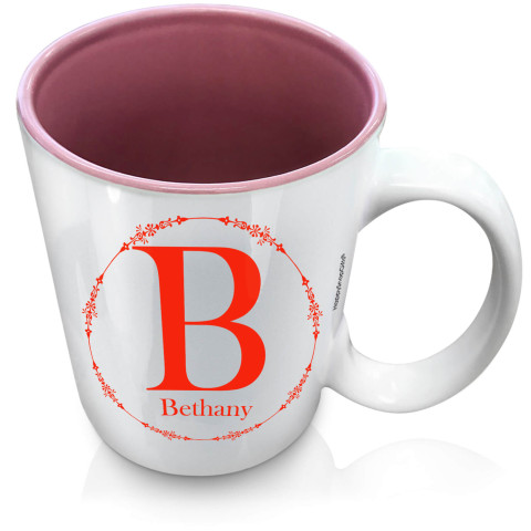 (XL 15oz Pink) with Circular Ring Theme Red (Optional Personalised Gift Text)