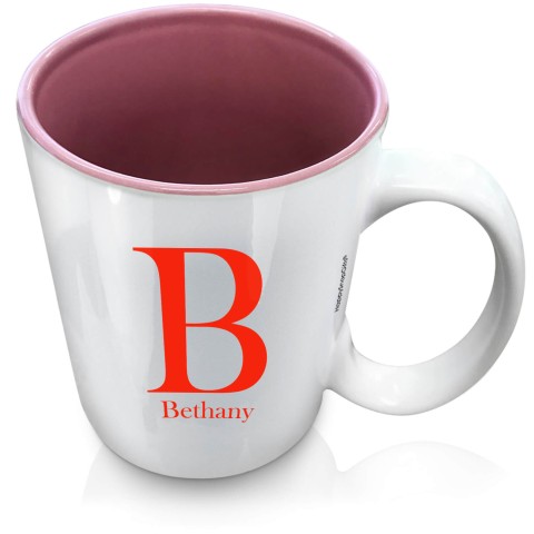 (XL 15oz Pink) Red (Optional Personalised Gift Text)