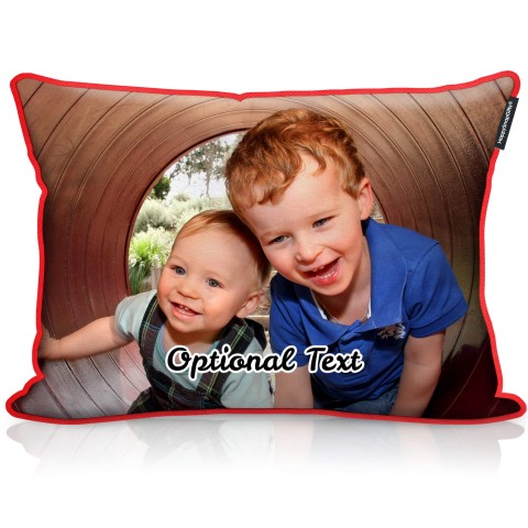 (57cm x 40cm) - Red Cotton Fabric Scented (Organic Lavender Buds) with Removable Cover (Zip) (Optional Personalised Gift Text)