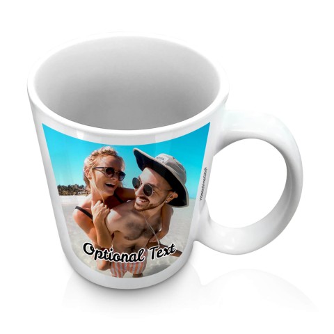 (10oz White) with 1 Photo Printed Front & Back (Optional Personalised Gift Text)