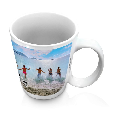 (10oz White) with 1 Wrapped Around Image (Optional Personalised Gift Text)