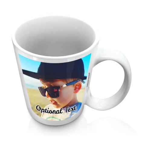(10oz White) with 2 Photos Printed Front & Back (Optional Personalised Gift Text)