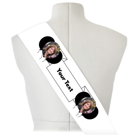 (180cm x 14cm) Black Mock Suede Polyester Fabric (Optional Personalised Gift Text)