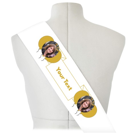 (180cm x 14cm) Gold Mock Suede Polyester Fabric (Optional Personalised Gift Text)