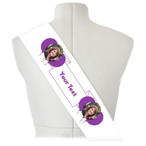 (180cm x 14cm) Purple Mock Suede Polyester Fabric (Optional Personalised Gift Text)
