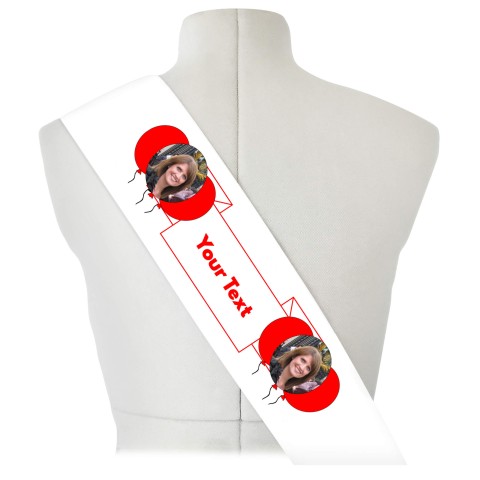 (180cm x 14cm) Red Mock Suede Polyester Fabric (Optional Personalised Gift Text)