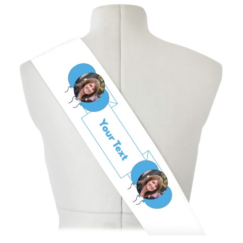(180cm x 14cm) Sky Blue Mock Suede Polyester Fabric (Optional Personalised Gift Text)