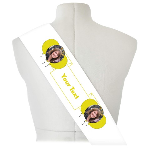 (180cm x 14cm) Yellow Mock Suede Polyester Fabric (Optional Personalised Gift Text)