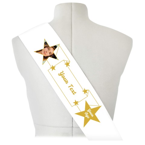 (180cm x 14cm) Gold Mock Suede Polyester Fabric (Optional Personalised Gift Text)