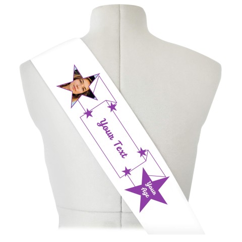 (180cm x 14cm) Purple Mock Suede Polyester Fabric (Optional Personalised Gift Text)