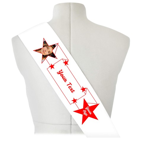 (180cm x 14cm) Red Mock Suede Polyester Fabric (Optional Personalised Gift Text)