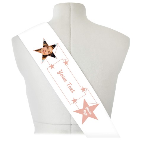 (180cm x 14cm) Rose Gold Mock Suede Polyester Fabric (Optional Personalised Gift Text)