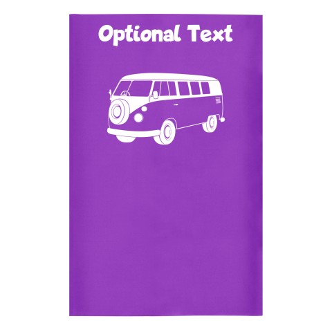 Small (35cm x 22cm) (Camper Van Icon) Purple - Stretch Polyester (Optional Personalised Gift Text)