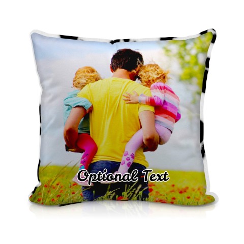 (25cm Square) - Paws Fleece Fabric with Removable Cover (Zip) (Optional Personalised Gift Text)